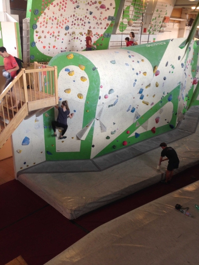 View of climbing gym