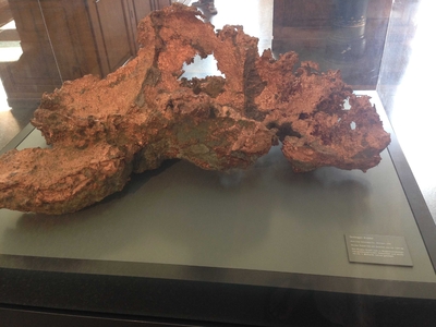 A giant chunk of copper in the Museum of Natural History