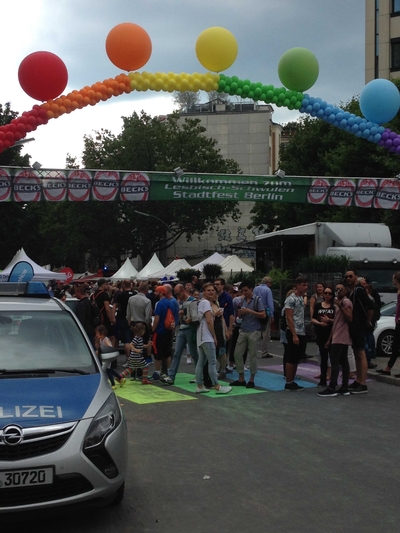 The entrance to the Lesbian-Gay Festival