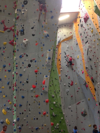 View of indoor climbing gym