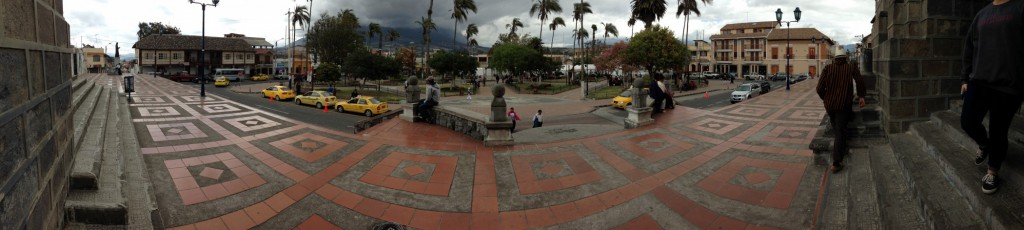 The plaza central in Cotacachi