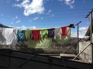 My clothes drying outside
