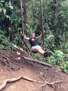Me swinging on a vine