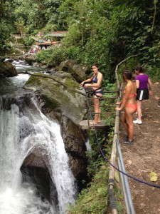 About to jump off the waterfall