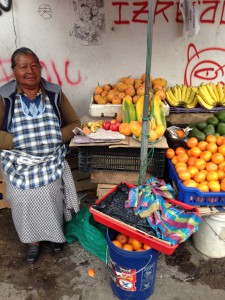 Woman selling fruit at the market
