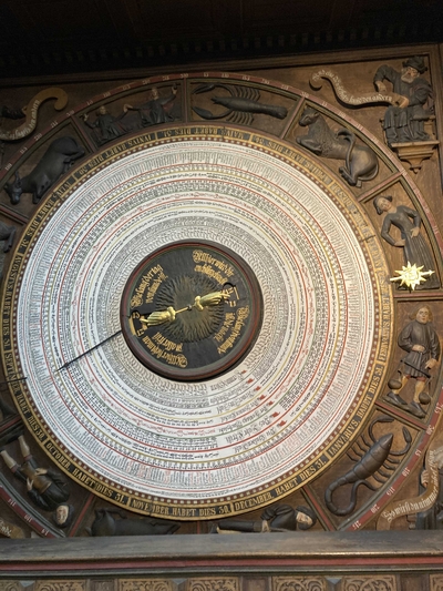 The church is famous for it's unique astrological clock