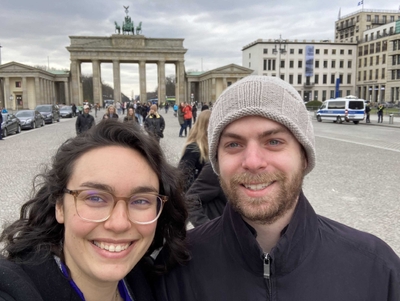 Adam and Kate at the Brandenburg Gate