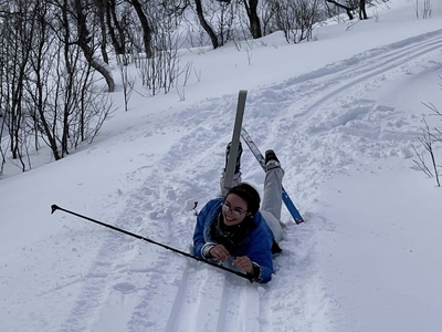 Kate after her ski crash