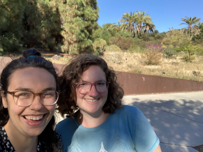 Kate and Veronica at the Barcelona Botanical Garden